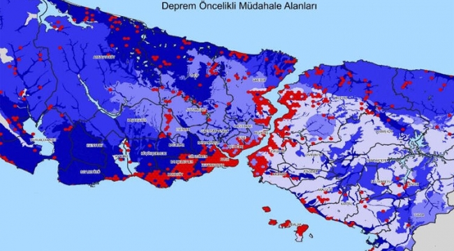 İşte İstanbul'un Deprem Haritası