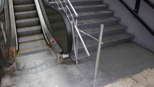 Yürüyen Merdivenlere Vandal hasarı