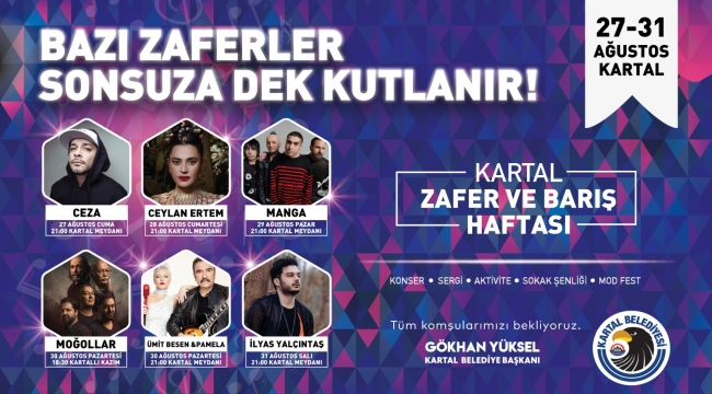 Kartal'da Zafer Bayramı Coşkusu 6 Gün 6 Gece Sürecek