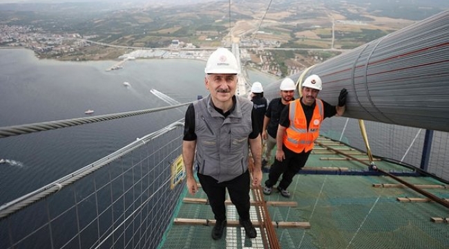 Bakan 1915 Çanakkale Köprüsü üzerinden Anadolu'dan Avrupa'ya geçti