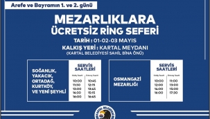 Kartal'da Mezarlıklara Ücretsiz Ulaşım