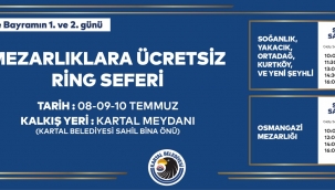 Kartal'da Bayramda ücretsiz Servis 