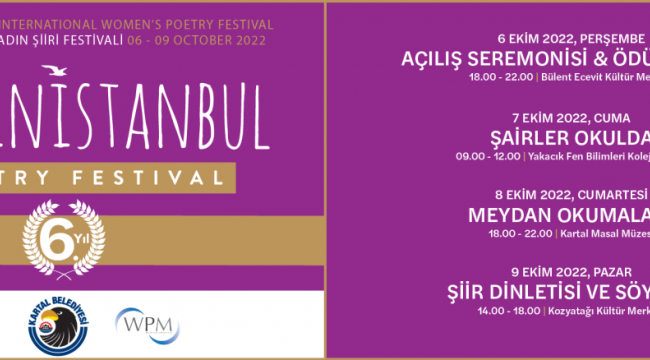 Kartal, 6. Uluslararası Kadın Şiiri Festivali FeminİSTANBUL'a ev sahipliği yapacak