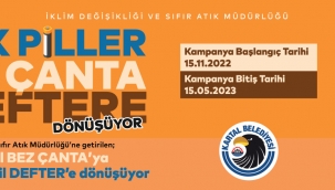 Kartal'da Atık Piller Bez Çanta Ve Deftere Dönüşüyor