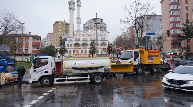 Kartal Belediyesi Olası Kar Yağışına Karşı Teyakkuza Geçti