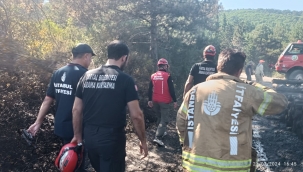 Kartal Belediyesi Ekipleri Orman Yangınında Söndürme Çalışmalarına Destek Verdi