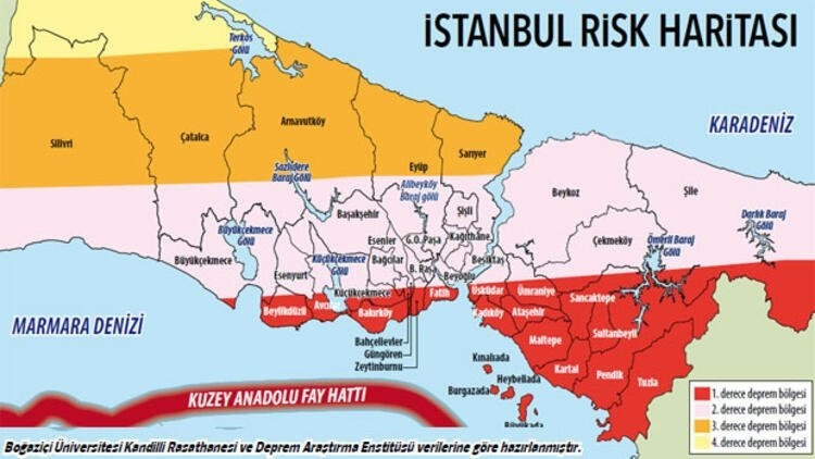 İstanbul'da Deprem Riski Yüksek İlçe, Bölge, Mahalleler Nereleri?