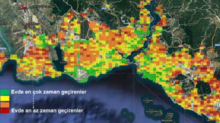 İstanbul'un Evde Kalma Haritası ? Hangi İlçeler....