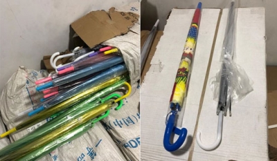 2,5 Milyonluk Kaçak Şemsiye Ele Geçirildi