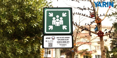 Acil Durum Toplanma Alanlarına Qr Kodlu Tabela