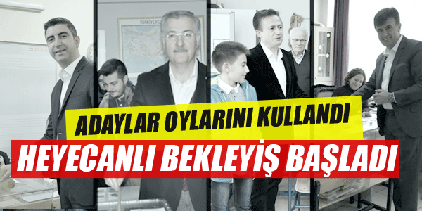 Belediye Başkan Adayları Oylarını Kullandı