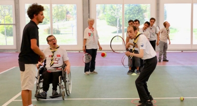 Engelli izciler teniste de iddialı