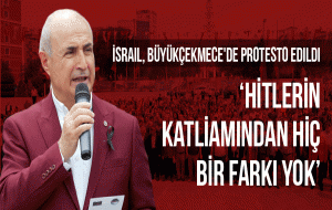 İsrail, Büyükçekmece'de protesto edildi