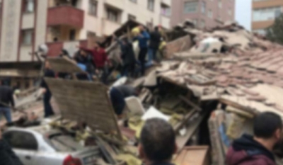 Kağıthane'de Bina Çöktü