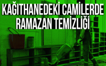 Kağıthanedeki camilerde ramazan temizliği