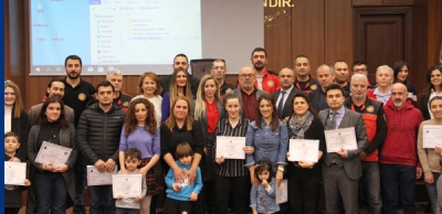 Kreş Velilerine Afet ve İlk Yardım Sertifikaları Verildi