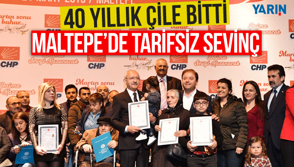  MALTEPE'DE TAPULAR DAĞITILDI 