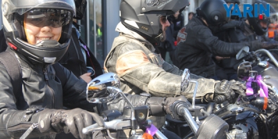Motosikletlerini Kadına Şiddete Karşı Sürdüler