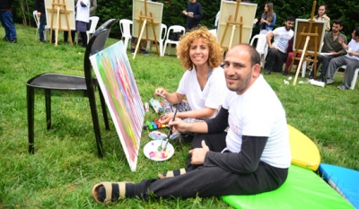 Özel Çocuklardan Rengarenk Tablolar