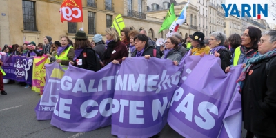 Sarı Yelekliler Kadın Hakları İçin Yürüdü