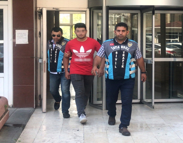 Tek Teker Üstünde Giden Maganda Yakalandı