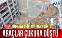 Ümraniye istinat duvarı çöktü