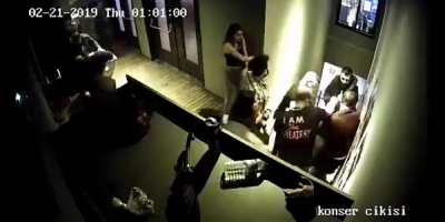 Ünlü Mekanda Kadına Şiddet Görüntüleri!